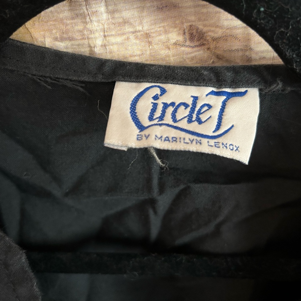 Circle T Black Fringe Button-Up Top - Picture 6 of 6